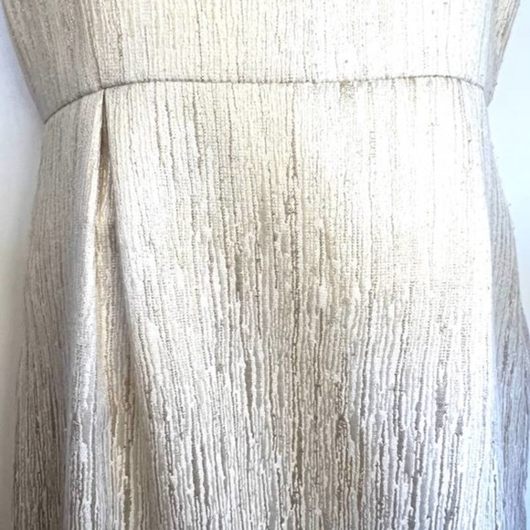 ANTHROPOLOGIE SANCTUARY GOLD SIMMERY DRESS KEYHOLE BACK SIZE SMALL - Picture 11 of 16